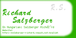 richard salzberger business card